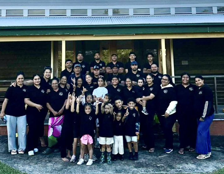 Community group in matching shirts